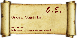 Orosz Sugárka névjegykártya